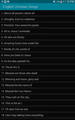 English Christian Songs android App screenshot 3